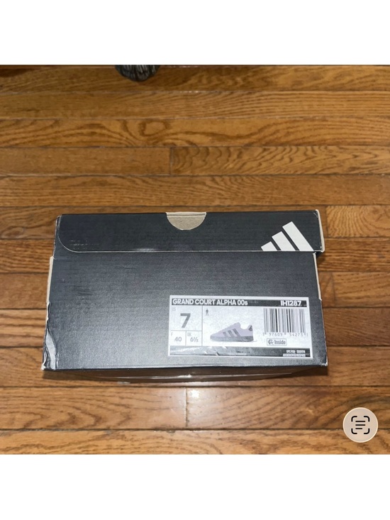 Adidas Grand Court Alpha Leather Sneakers Light Gray & Black Men’s Size 7